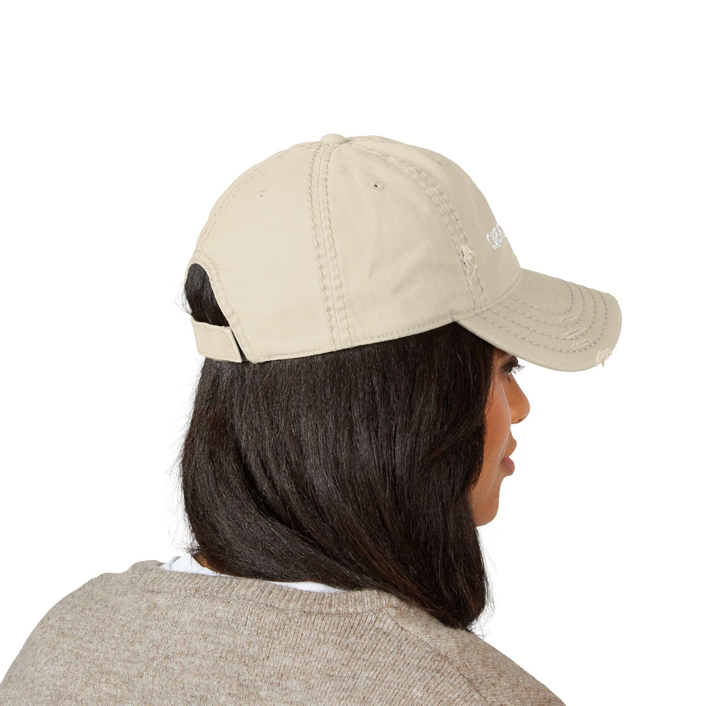 Distressed Hat White
