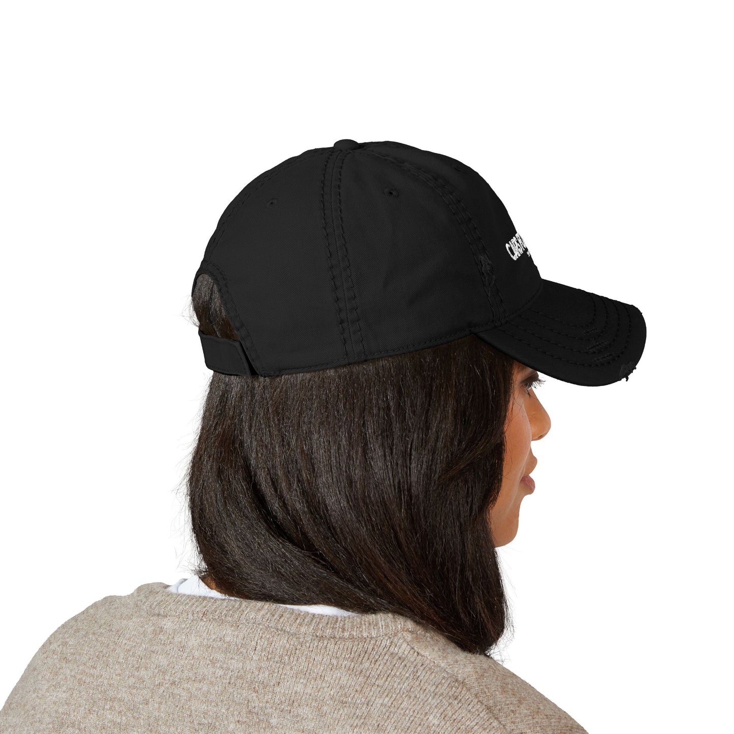 Distressed Hat White