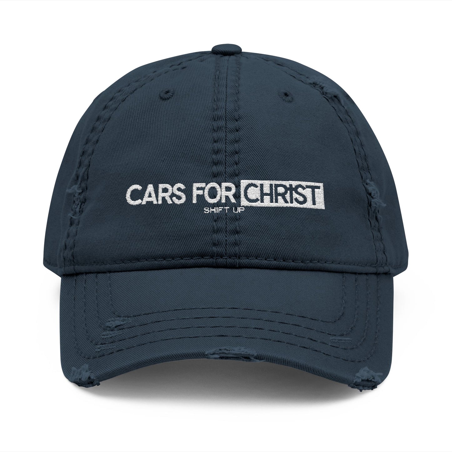 Distressed Hat White