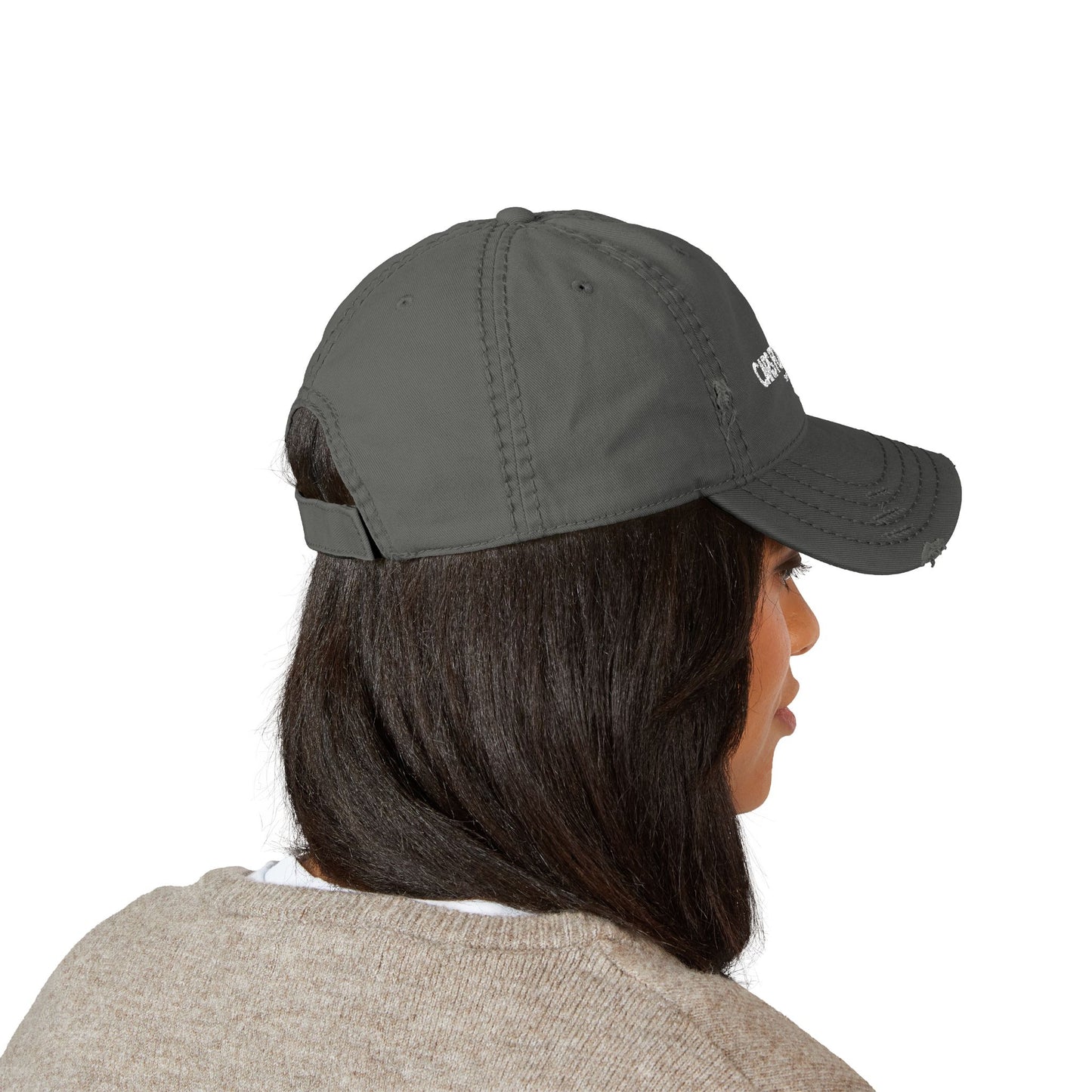 Distressed Hat White