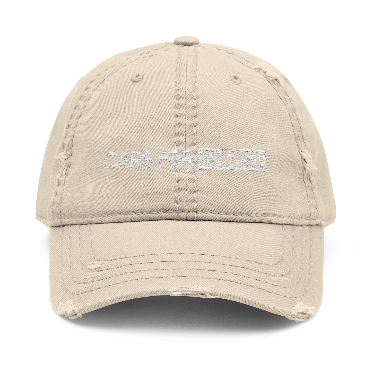 Distressed Hat White