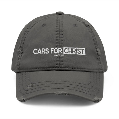 Distressed Hat White