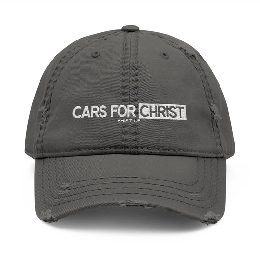 Distressed Hat White