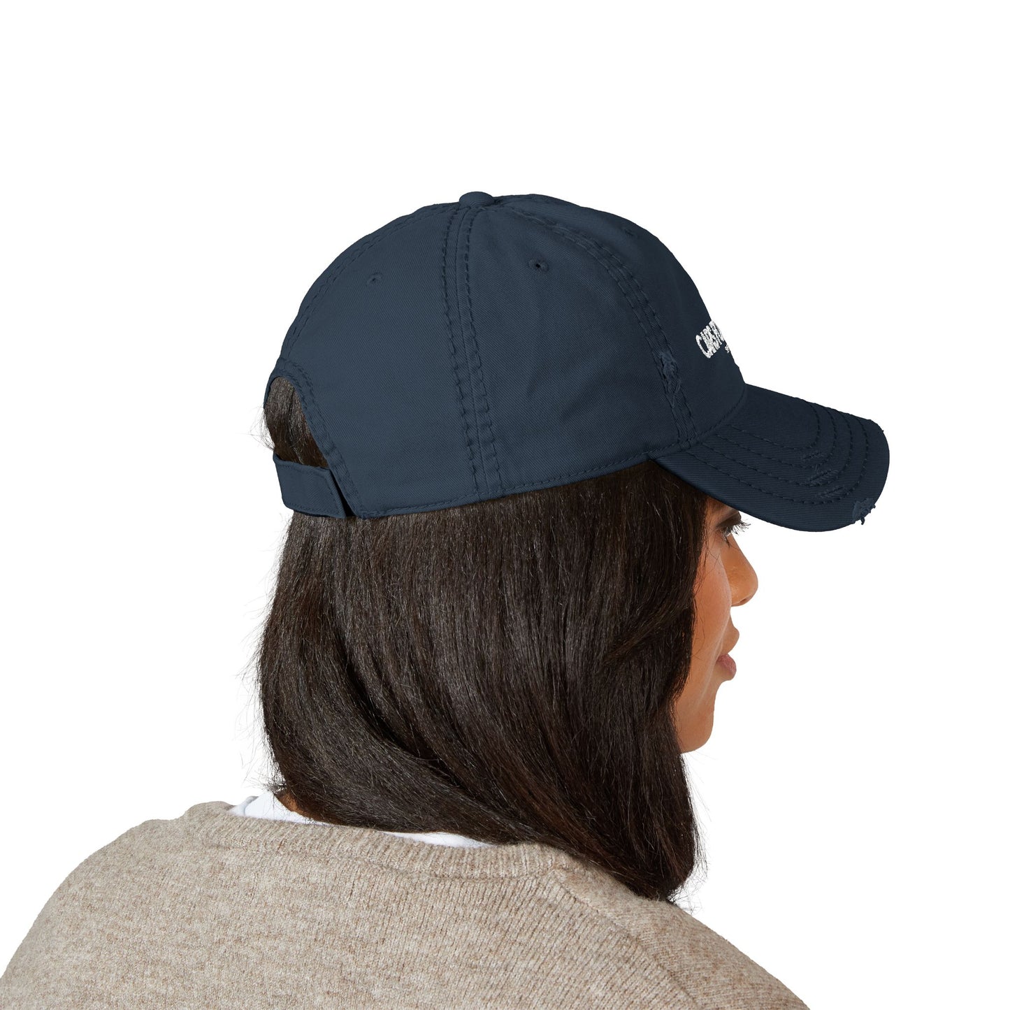 Distressed Hat White