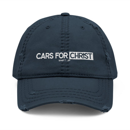 Distressed Hat White