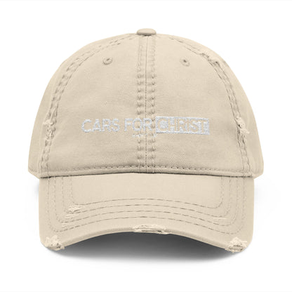 Distressed Hat White