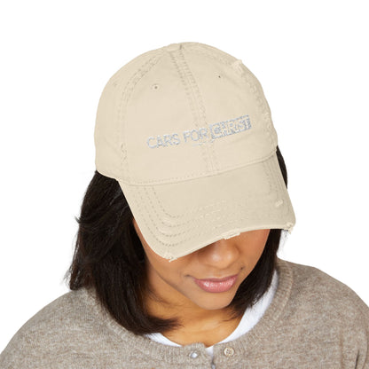 Distressed Hat White