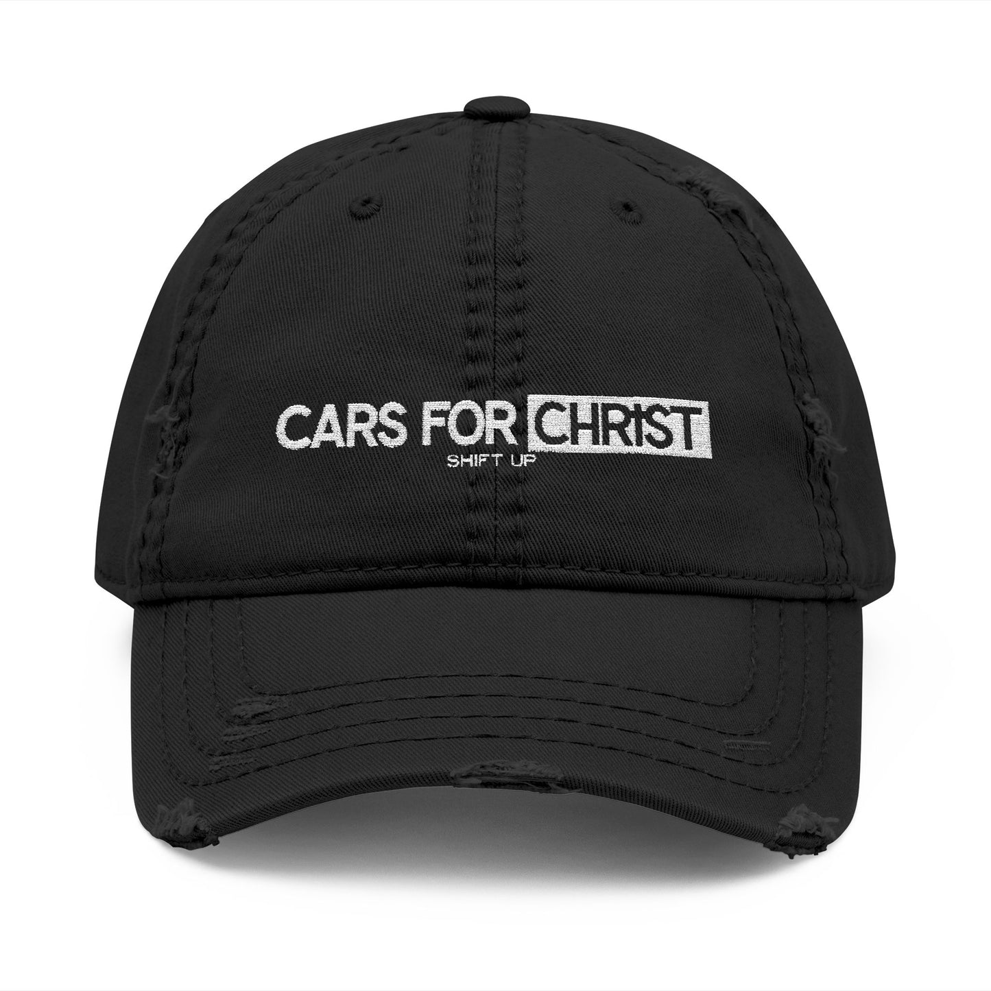Distressed Hat White
