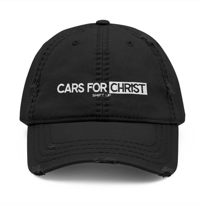 Distressed Hat White